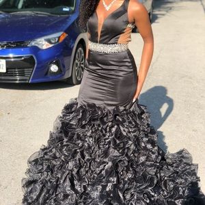 Black Mermaid Prom Dress